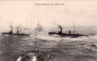 Flotten Manöver auf hoher See  1909